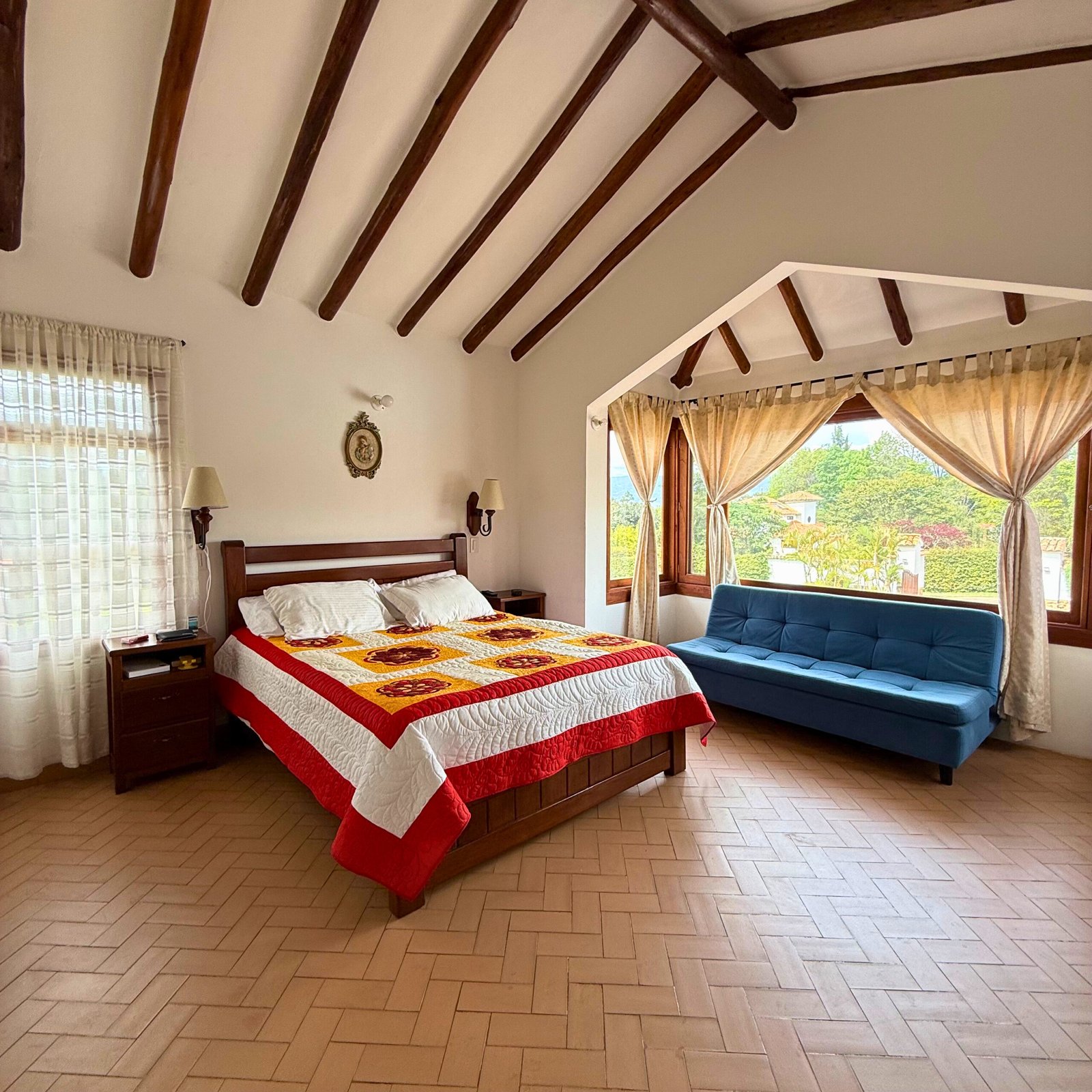 Habitación principal  - Casa en arriendo y venta  - Vereda Sabana - Villa de Leyva - Casas en Villa de Leyva