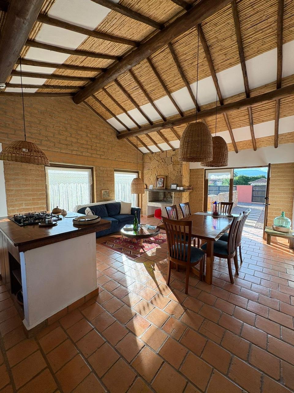 Fachada exterior frente - Casa en arriendo y venta  - Vereda Sabana - Villa de Leyva - Casas en Villa de Leyva