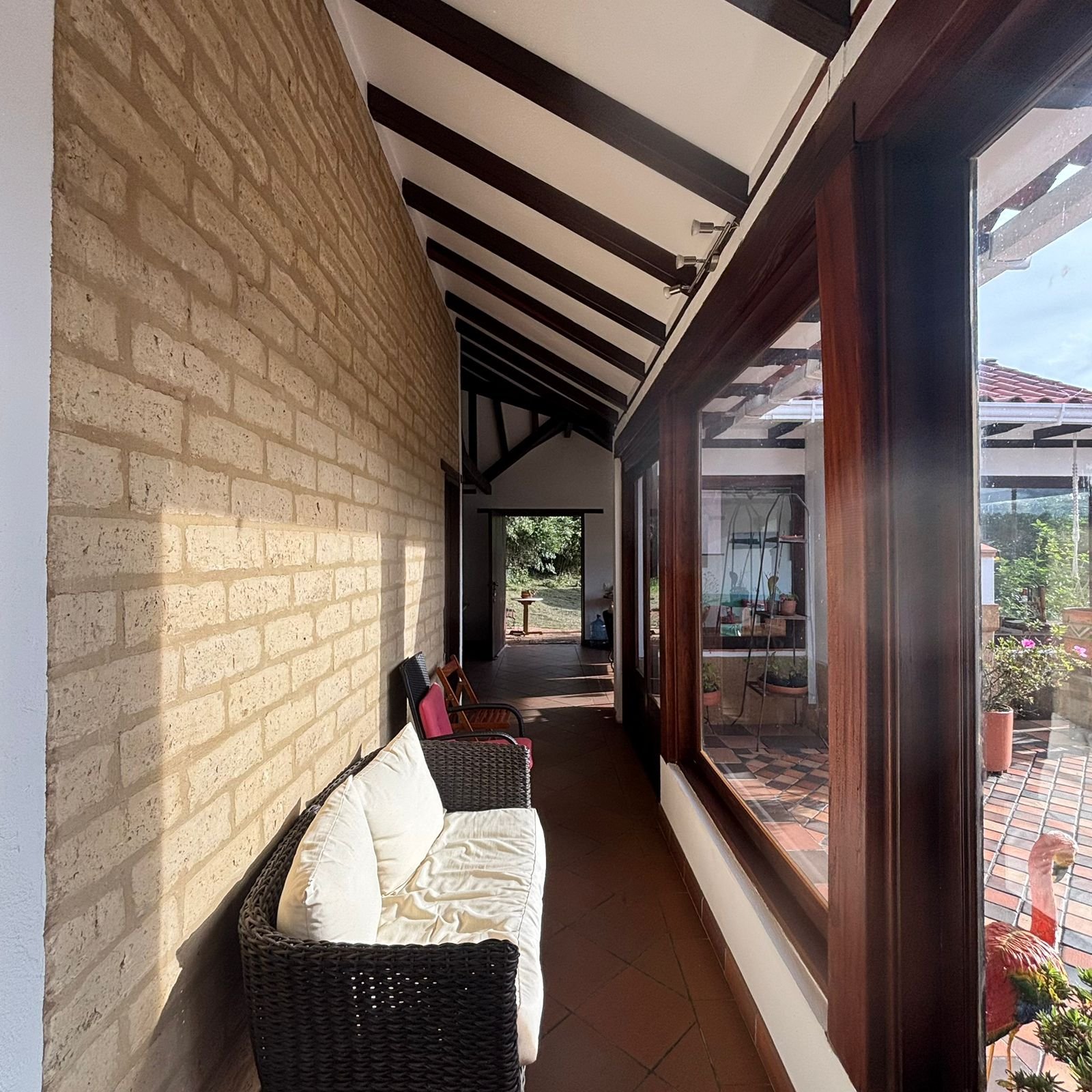 Toma aérea Fachada exterior - Casa en arriendo y venta  - Vereda Sabana - Villa de Leyva - Casas en Villa de Leyva